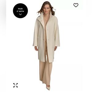 DKNYC Women's Cream Coat